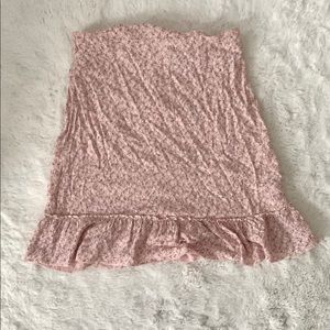 Cara ruffle pink floral skirt
